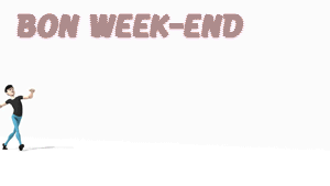 Gif animé bon week-end heureux